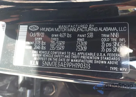 2023 Hyundai Tucson Limited from USA, damaged, VIN 5NMJE3AE9PH190313